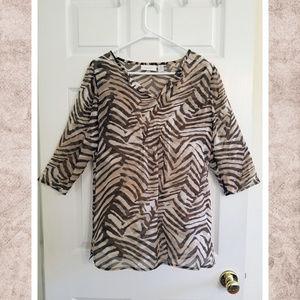 Chico's Zebra Print SemiSheer Tunic